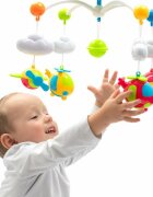 BABY MIX Carusel muzical pentru patut bebelusi Blue