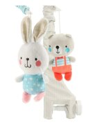 BABY MIX Carusel muzical pentru patut cu 5 jucarii din plus Bears and rabbits