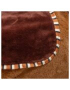 BABY MIX Jucarie gonflabila de plus cu sunete Calut Maro husa moale detasabila pompa inclusa greutate suportata 70 kg 36 luni+