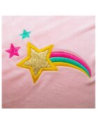 BABY MIX Jucarie gonflabila de plus cu sunete Unicorn Pink husa moale detasabila pompa inclusa greutate suportata 70 kg 36 luni+