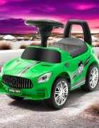 BABY MIX Masinuta de impins Racer Green cu sunete suport jucarii sub sezut si spatar confortabil 12 luni+ greutate admisa 25 km