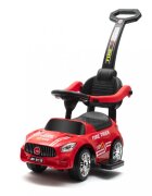 BABY MIX Masinuta fara pedale cu maner parentalbara de protectie detasabilasistem antirasturnaresuport picioare lumini si volan cu sunete Fire Truck Red