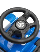 BABY MIX Masinuta fara pedale cu volanclaxonluminispatiu de depozitareroti EVApana la 25kgprotectie antirasturnare si Licenta Mercedes Benz Police Blue