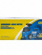 BABY MIX Masinuta fara pedale cu volanclaxonluminispatiu de depozitareroti EVApana la 25kgprotectie antirasturnare si Licenta Mercedes Benz Police Blue