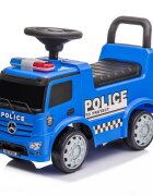 BABY MIX Masinuta fara pedale cu volanclaxonluminispatiu de depozitareroti EVApana la 25kgprotectie antirasturnare si Licenta Mercedes Benz Police Blue