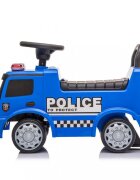 BABY MIX Masinuta fara pedale cu volanclaxonluminispatiu de depozitareroti EVApana la 25kgprotectie antirasturnare si Licenta Mercedes Benz Police Blue