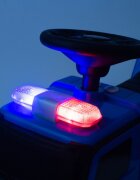 BABY MIX Masinuta fara pedale cu volanclaxonluminispatiu de depozitareroti EVApana la 25kgprotectie antirasturnare si Licenta Mercedes Benz Police Blue