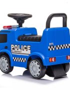 BABY MIX Masinuta fara pedale cu volanclaxonluminispatiu de depozitareroti EVApana la 25kgprotectie antirasturnare si Licenta Mercedes Benz Police Blue