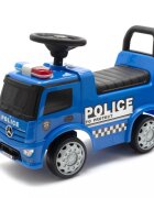BABY MIX Masinuta fara pedale cu volanclaxonluminispatiu de depozitareroti EVApana la 25kgprotectie antirasturnare si Licenta Mercedes Benz Police Blue