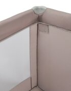 BABY MIX Patut pliabil Beige cu doua nivele 120x60 cm intrare laterala cu fermoar 2 roti
