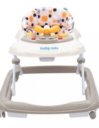 BABY MIX Premergator pliabil cu inaltime reglabilaroti din siliconpanou multimediavolanefecte sonore si luminoase si sistem antirasturnare Steering Wheel Bej