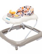 BABY MIX Premergator pliabil cu inaltime reglabilaroti din siliconpanou multimediavolanefecte sonore si luminoase si sistem antirasturnare Steering Wheel Bej