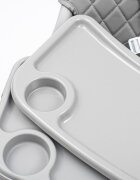 BABY MIX Scaun de masa 2in1 transformabil in scaunel clasic cu cos pentru accesoriihusa detasabilatavita dubla detasabilacentura de siguranta si suport picioare Freja Wooden Dark Grey