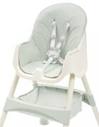 BABY MIX Scaun de masa 2in1 transformabil in scaunel clasic cu cos pentru accesoriihusa detasabilatavita dubla detasabilacentura de siguranta si suport picioare Nora Dusty Green