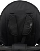 BABY MIX Tricicleta pentru copii Peony Black cu scaun reversibilroti EVA cu franaspatar reglabilmaner parental cu control al directieisuport picioare pliabilcopertina reglabila panou cu muzicaluminighidon pliabil