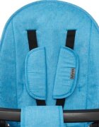 BABY MIX Tricicleta pentru copii Peony Blue cu scaun reversibilroti EVA cu franaspatar reglabilmaner parental cu control al directieisuport picioare pliabilcopertina reglabila panou cu muzicaluminighidon pliabil