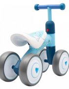 BABY MIX Vehicul RideOn fara pedale pentru copii cu roti duble din spuma EVAcadru metalic rezistentsezut moaleoptiune blocare ghidonde la 12luni si maxim 20kg Baby Bike Fruits Blue