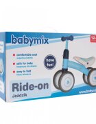 BABY MIX Vehicul RideOn fara pedale pentru copii cu roti duble din spuma EVAcadru metalic rezistentsezut moaleoptiune blocare ghidonde la 12luni si maxim 20kg Baby Bike Fruits Blue