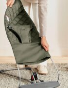 BabyBjorn Balansoar Bliss Dark Green din tesatura matlasata cu aspect Clasic