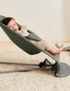 BabyBjorn Balansoar Bliss Dark Green din tesatura matlasata cu aspect Clasic