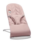 BabyBjorn Balansoar Bliss Dusty Pink cu aspect delicat de petala tesatura matlasata cu bara de jucarii inclusa
