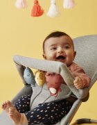 BabyBjorn Balansoar Bliss Light Grey 3D Jersey cu bara de jucarii