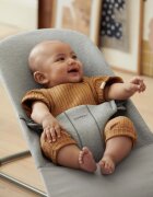 BabyBjorn Balansoar Bliss Light Grey 3D Jersey cu bara de jucarii
