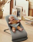 BabyBjorn Balansoar Bliss Light Grey 3D Jersey cu bara de jucarii