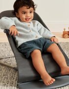 BabyBjorn Balansoar cu aspect delicat de petala tesatura matlasata Bliss Anthracite