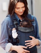 BabyBjorn Marsupiu anatomic cu multiple pozitii de purtare colectia Harmony 3D Mesh Navy Blue Editie Limitata