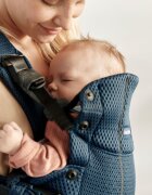BabyBjorn Marsupiu anatomic cu multiple pozitii de purtare colectia Harmony 3D Mesh Navy Blue Editie Limitata