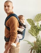 BabyBjorn Marsupiu anatomic cu multiple pozitii de purtare colectia Harmony 3D Mesh Navy Blue Editie Limitata