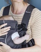 BabyBjorn Marsupiu anatomic Mini cu pozitii multiple de purtare Anthracite 3D Mesh