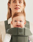 BabyBjorn Marsupiu anatomic Mini cu pozitii multiple de purtare Dark Green Tesatura