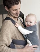 BabyBjorn Marsupiu anatomic Mini cu pozitii multiple de purtare Dark Grey 3D Jersey