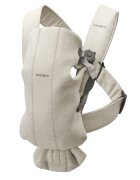 BabyBjorn Marsupiu anatomic Mini cu pozitii multiple de purtare Light Beige 3D Jersey