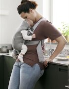 BabyBjorn Marsupiu anatomic Mini cu pozitii multiple de purtare Light Grey 3D Jersey