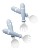 BabyBjorn Set lingurite si furculite pentru bebelusi 4 bucati Powder Blue