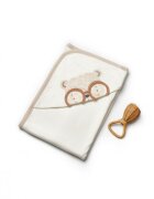 BabyCosy Paturica cu gluga pentru nou nascut 100 bumbac organic TeddyBear