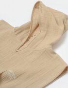 BabyCosy Prosop plaja poncho copii din muselina absorbanta Apricot