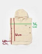 BabyCosy Prosop plaja poncho pt copii din muselina absorbanta Verde
