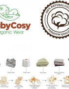 BabyCosy Set 3 prosopele din bumbac organic 30x40cm