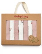 BabyCosy Set de 7 batistute din bumbac pentru bebelusi dimensiune 25 X 25 cm roz