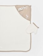 BabyCosy Set de baie cu prosop si manusa Girafa Mink 85X85 cm