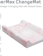 BabyDam Saltea pentru infasat ChangeMat Roz 70x45 cm suport lateral