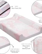 BabyDam Saltea pentru infasat ChangeMat Roz 70x45 cm suport lateral