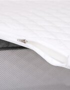 BABYGo Patut co-sleeper pentru copii Together Grey 2 in 1 cu 6 trepte de reglare pe inaltime laterala culisanta roti saltea inclusa varsta 0 Luni+