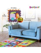 Babygreat Covoras Puzzle Lumea jucariilor 92x92 cm