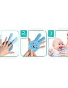 BabyJem Accesoriu pentru curatare dinti si gingii bebelusi Rabbit Glove Blue