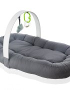 BabyJem Babynest cu bara de jucarii Antracit